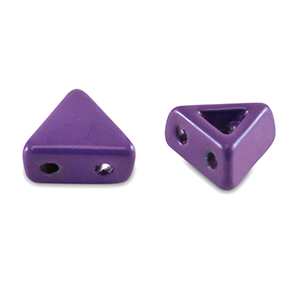 Tile beads triangle Grape Purple