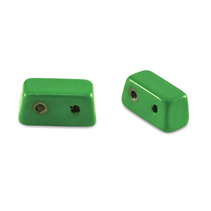 Tile beads rectangle Green
