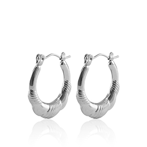 Stainless steel earrings creole 20mm Silver