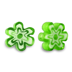 Millefiori beads flower Spring Green