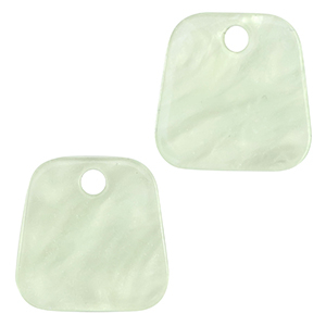 Resin pendants trapezium Neo Mint Green