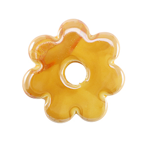 DQ greek ceramic beads flower Warm Yellow