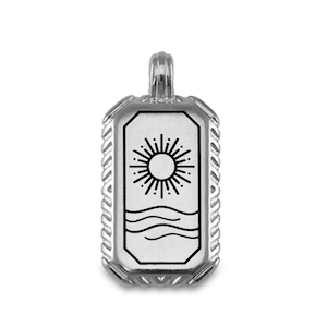 DQ European metal charms sun Antique Silver (nickel free)
