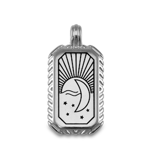 DQ European metal charms moon Antique Silver (nickel free)