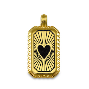 DQ European metal charms heart Gold (nickel free)