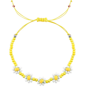 Ready-made Bracelets flower Yellow-White