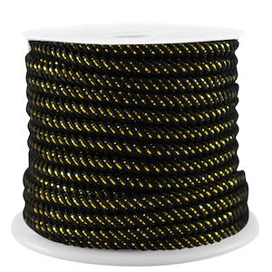 Trendy cord 3mm Black-Gold