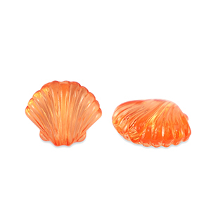 Acrylic beads shell Transparent Orange