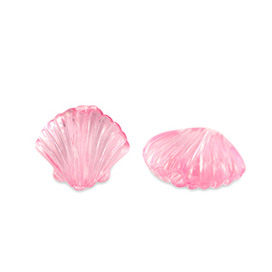 Acrylic beads shell Transparent Pink