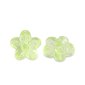 Acrylic beads flower Transparent Light Green