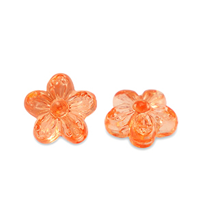 Acrylic beads flower Transparent Orange