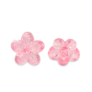 Acrylic beads flower Transparent Pink