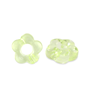 Acrylic beads flower Transparent Light Green