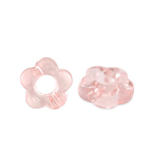 Acrylic beads flower Transparent Salmon Pink