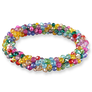 Top faceted bracelet Multicolour Yellow-Pink