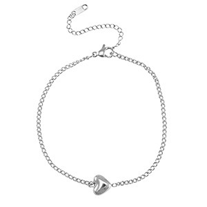 Stainless steel bracelets heart Silver