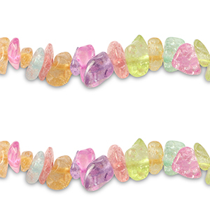 Glass beads chipstone Transparent-Multicolour