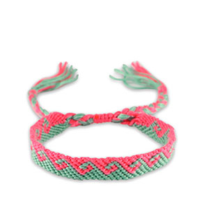 Ready-made Bracelets Neon pink-Turquoise