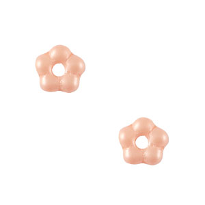 Czech Beads Flower 5mm Peach Blush Pink