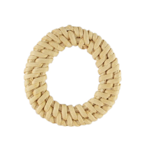 Rattan pendants 40mm Natural White