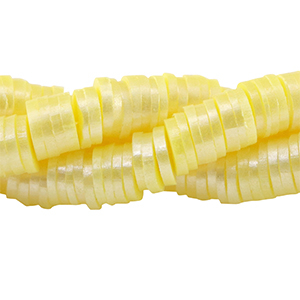 Katsuki beads 6mm Light Yellow-Pearl Shine Coating