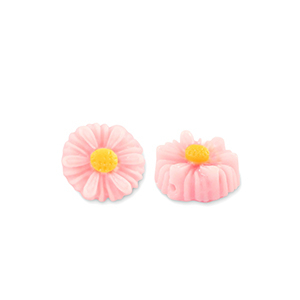 Resin beads flower 8mm Light Pink