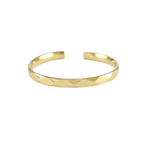 Stainless steel rings facet Gold