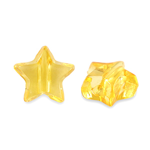 Acrylic beads star Transparent spectra yellow