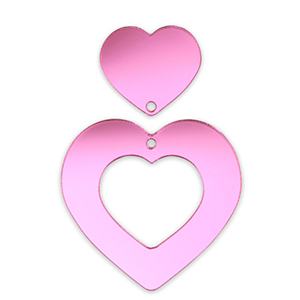 Statement charms heart Metallic Magenta Purple