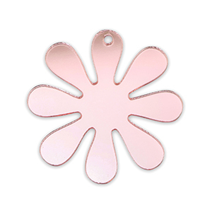 Statement charms flower 35mm Metallic Light Pink