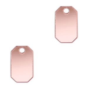 Statement charms octagon Metallic Light Pink