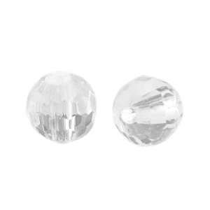 6 mm acrylic beads faceted Transparent