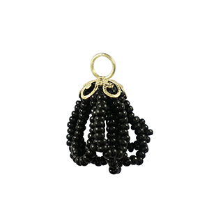 Top Faceted charms Gold-Black
