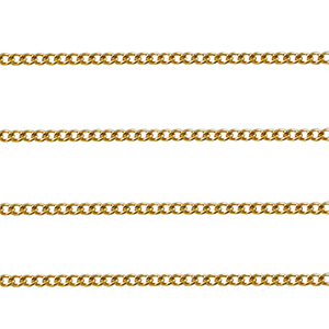 Stainless steel findings belcher chain curb links Gold