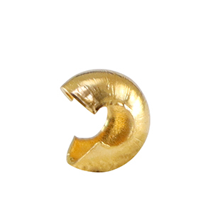 Stainless steel findings Crimp Cover 3mm Gold