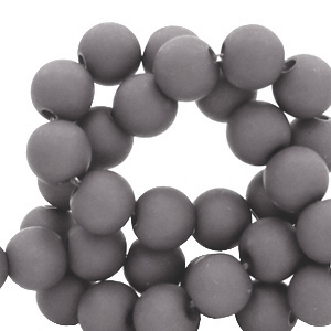 6 mm acrylic beads Old Grey