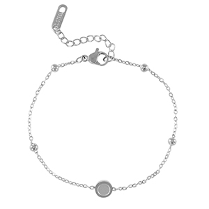 Birthstones bracelet with setting for SS16 flat back Stainless Steel Silver