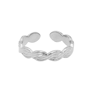 Stainless steel rings twist Silver