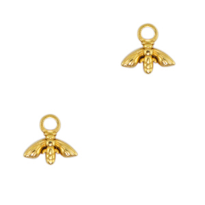 Stainless steel charms bee Gold