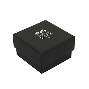 Jewellery (gift) box "Pretty things inside"&nbsp; Black