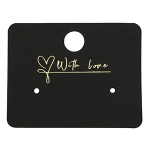 Jewellery cards "with love" Black