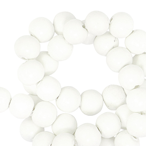 Polymer beads 6mm White