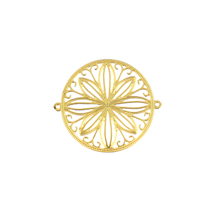 Stainless steel charms bohemian connector 20mm Gold