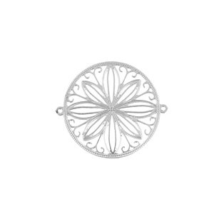 Stainless steel charms bohemian connector 20mm Silver