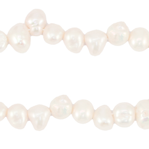 BQ Freshwater pearls nugget oval 6-7mm Natural White