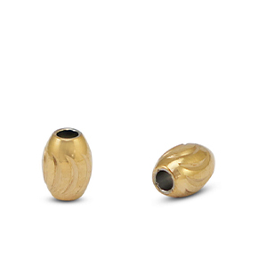 Stainless steel beads 4x5mm Gold