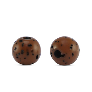 Polaris beads round 6 mm Sassi Chestnut Brown-Black