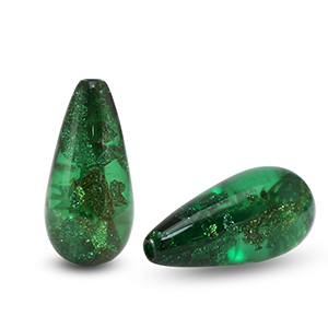 Polaris Elements drop shaped beads Tiffany Agate Green