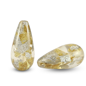 Polaris Elements drop shaped beads Tiffany Prosecco White