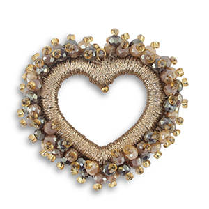 Top Faceted charms heart Multicolour - Champagne gold